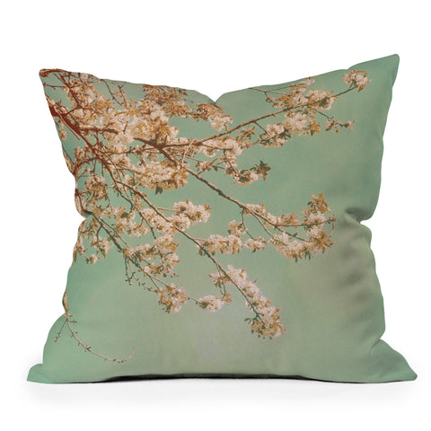 Happee Monkee Plum Blossoms Outdoor Throw Pillow