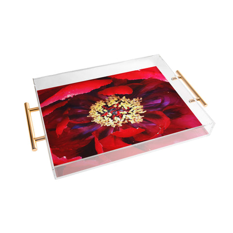 Happee Monkee Red Peony Acrylic Tray