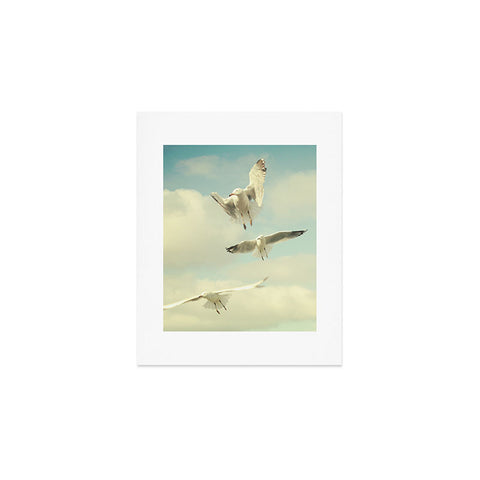 Happee Monkee Seagulls Art Print