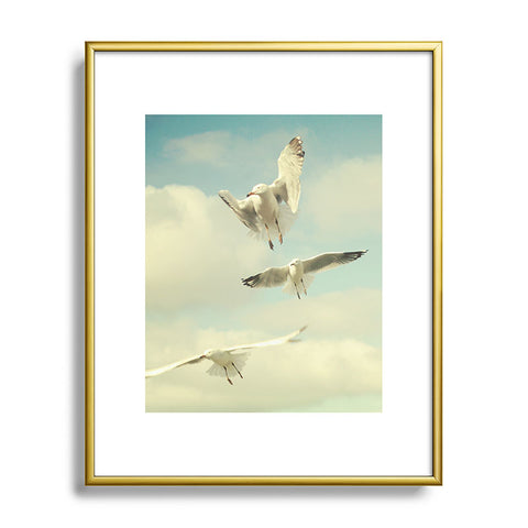 Happee Monkee Seagulls Metal Framed Art Print