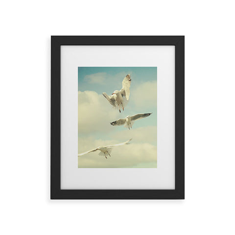 Happee Monkee Seagulls Framed Art Print