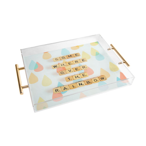 Happee Monkee Somewhere Over The Rainbow Acrylic Tray