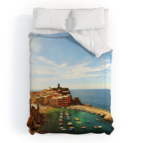 Happee Monkee Summer in Vernazza Duvet Cover