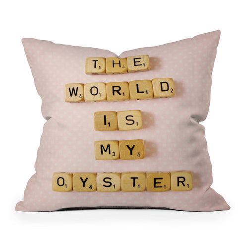 Happee Monkee The World Is My Oyster Outdoor Throw Pillow