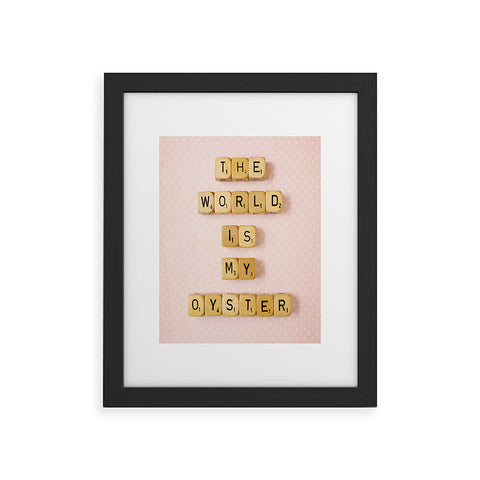 Happee Monkee The World Is My Oyster Framed Art Print