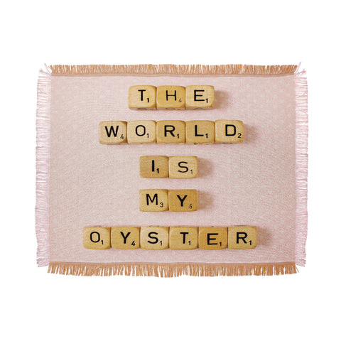Happee Monkee The World Is My Oyster Throw Blanket