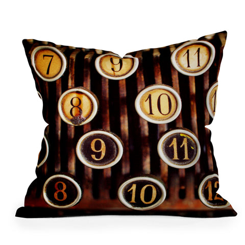 Happee Monkee Vintage Numbers Outdoor Throw Pillow