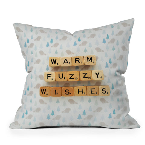 Happee Monkee Warm Fuzzy Wishes Outdoor Throw Pillow