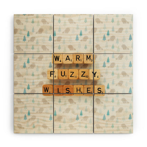 Happee Monkee Warm Fuzzy Wishes Wood Wall Mural