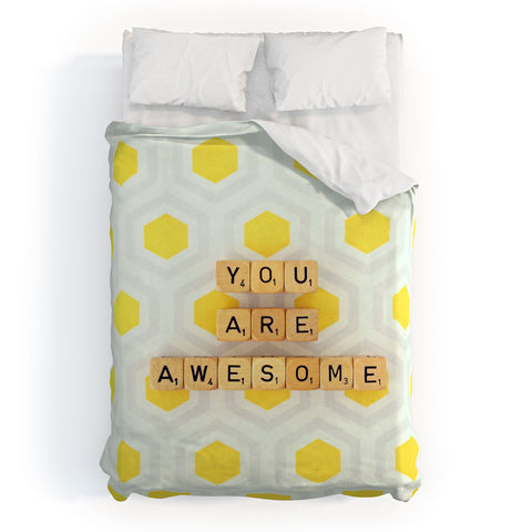 Happee Monkee You Are Awesome Duvet Cover