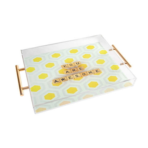 Happee Monkee You Are Awesome Acrylic Tray