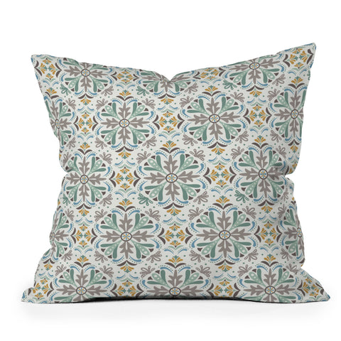 Heather Dutton Andalusia Ivory Mist Throw Pillow