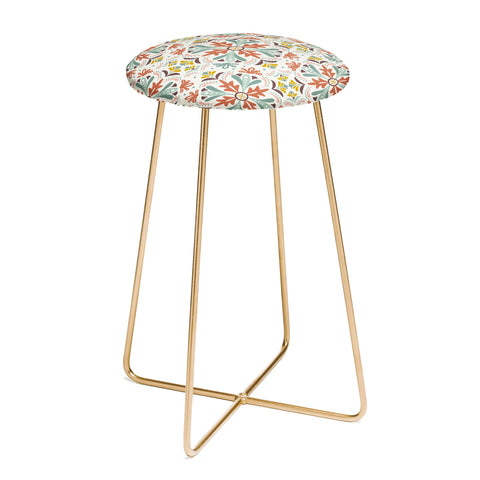 Heather Dutton Andalusia Ivory Sun Counter Stool