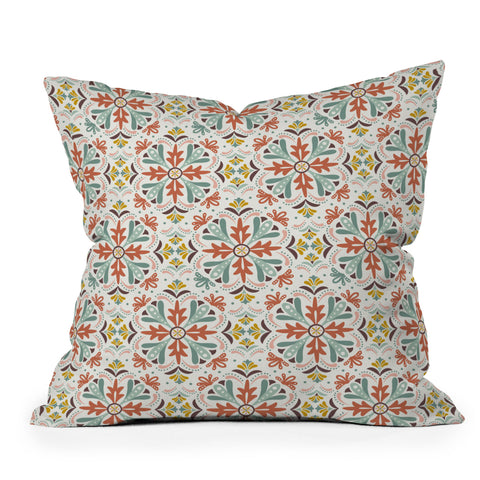 Heather Dutton Andalusia Ivory Sun Outdoor Throw Pillow