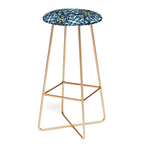 Heather Dutton Andalusia Midnight Blues Bar Stool