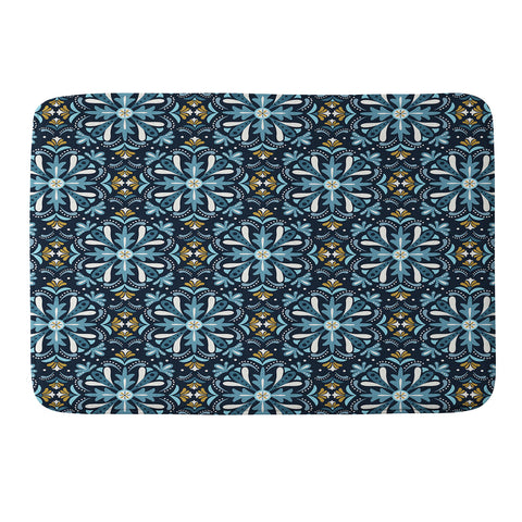 Heather Dutton Andalusia Midnight Blues Memory Foam Bath Mat