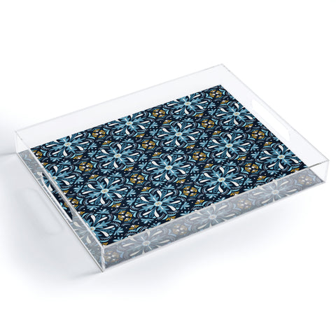 Heather Dutton Andalusia Midnight Blues Acrylic Tray
