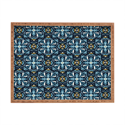 Heather Dutton Andalusia Midnight Blues Rectangular Tray