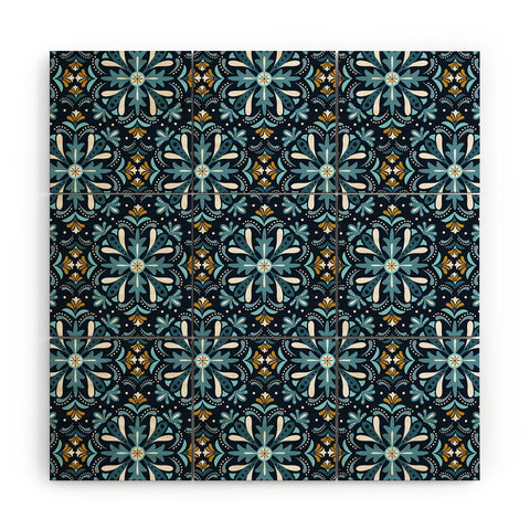 Heather Dutton Andalusia Midnight Blues Wood Wall Mural