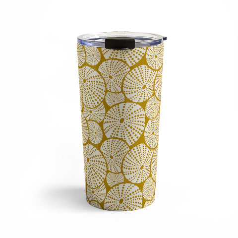 Heather Dutton Bed Of Urchins Gold Ivory Travel Mug
