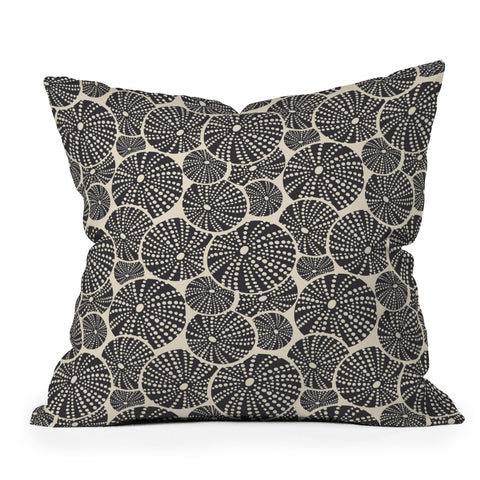 Heather Dutton Bed Of Urchins Ivory Charcoal Outdoor Throw Pillow