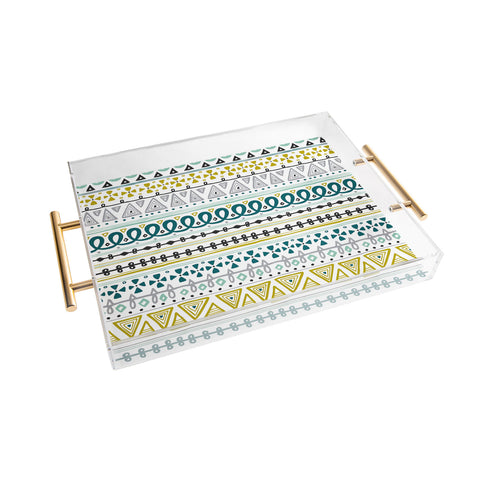 Heather Dutton Boho Market Stripe Acrylic Tray