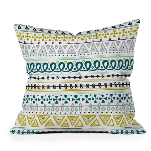 Heather Dutton Boho Market Stripe Outdoor Throw Pillow