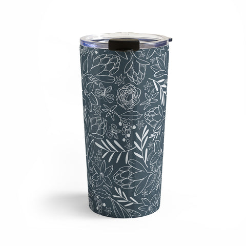 Heather Dutton Botanical Sketchbook Midnight Travel Mug
