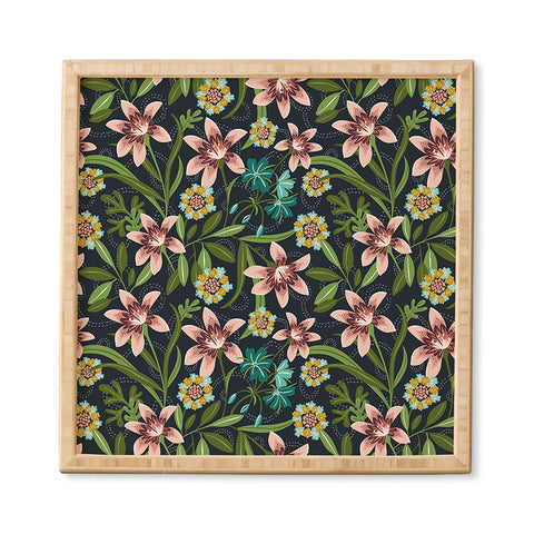 Heather Dutton Brise de Jardin Midnight Blush Framed Wall Art