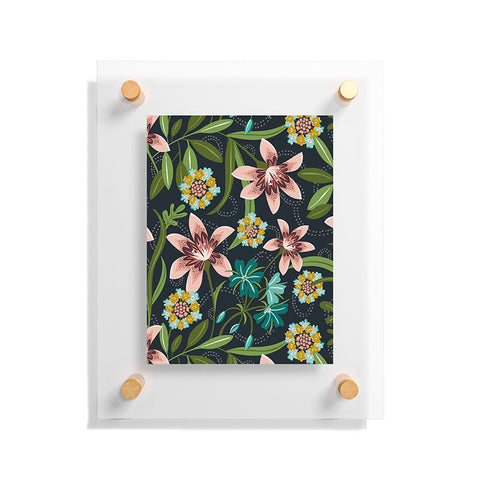 Heather Dutton Brise de Jardin Midnight Blush Floating Acrylic Print