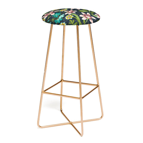 Heather Dutton Brise de Jardin Midnight Blush Bar Stool