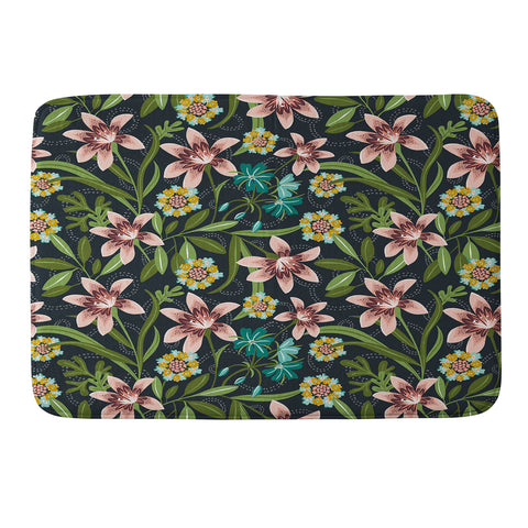 Heather Dutton Brise de Jardin Midnight Blush Memory Foam Bath Mat
