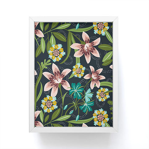 Heather Dutton Brise de Jardin Midnight Blush Framed Mini Art Print