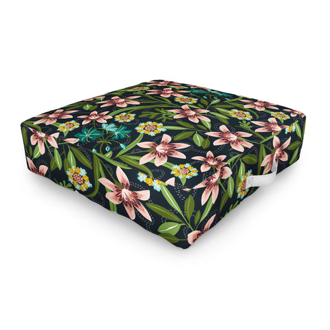 Heather Dutton Brise de Jardin Midnight Blush Outdoor Floor Cushion