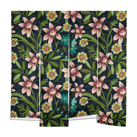 Heather Dutton Brise de Jardin Midnight Blush Wall Mural