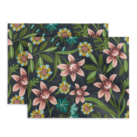 Heather Dutton Brise de Jardin Midnight Blush Placemat