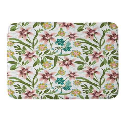 Heather Dutton Brise de Jardin White Blush Memory Foam Bath Mat