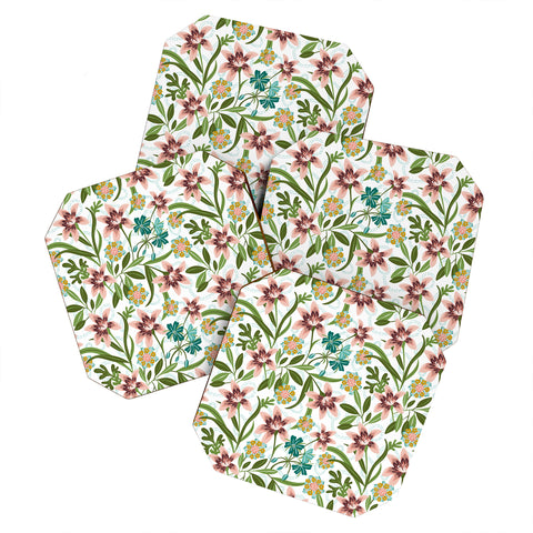 Heather Dutton Brise de Jardin White Blush Coaster Set