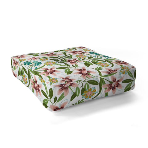 Heather Dutton Brise de Jardin White Blush Floor Pillow Square