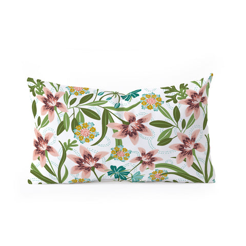 Heather Dutton Brise de Jardin White Blush Oblong Throw Pillow