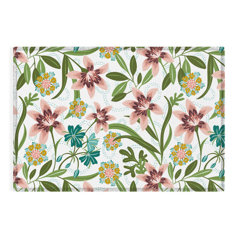 Heather Dutton Brise de Jardin White Blush Outdoor Rug