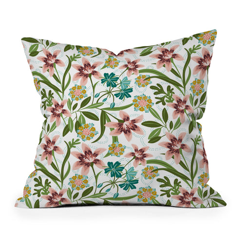 Heather Dutton Brise de Jardin White Blush Outdoor Throw Pillow