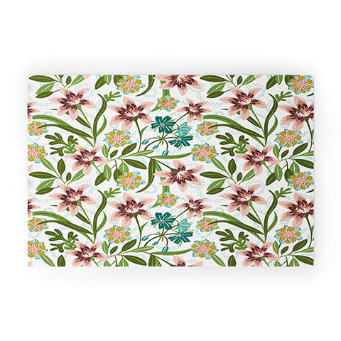 Heather Dutton Brise de Jardin White Blush Welcome Mat