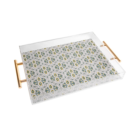 Heather Dutton Broderie Flax Acrylic Tray