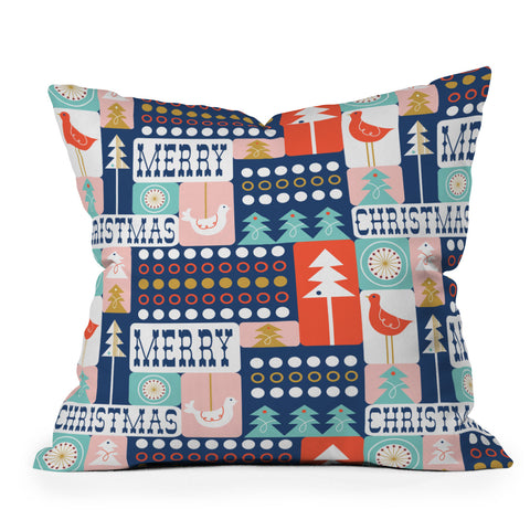 Heather Dutton Christmas Collage Chill Outdoor Throw Pillow
