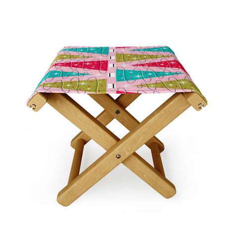 Heather Dutton Christmas Tree Trimming Party Folding Stool