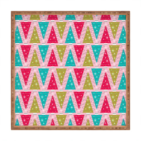 Heather Dutton Christmas Tree Trimming Party Square Tray