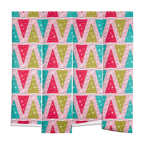 Heather Dutton Christmas Tree Trimming Party Wall Mural