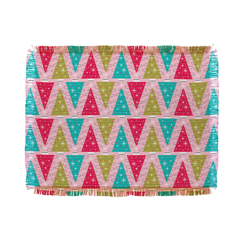 Heather Dutton Christmas Tree Trimming Party Throw Blanket