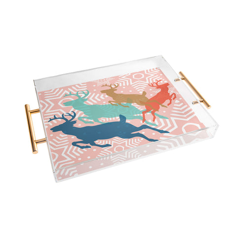 Heather Dutton Dashing Through The Snow Serene Acrylic Tray